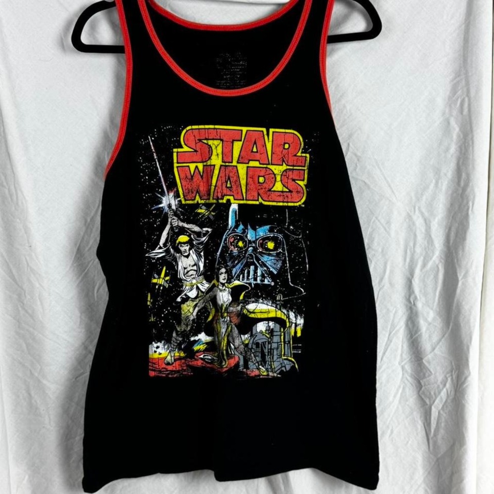 VFIFTHSUN STAR WARS SHIRT L DARTH VADER LUKE LEIA Muscle Tank NEW w TAG OTHER